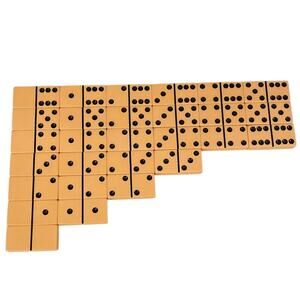 Vintage Lot of 28 Aged Butterscotch Bakelite Dominoes Game Toy Complete Set GUC